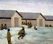 Felix Vallotton Senegalese Soldiers at the camp of Mailly, oil painting